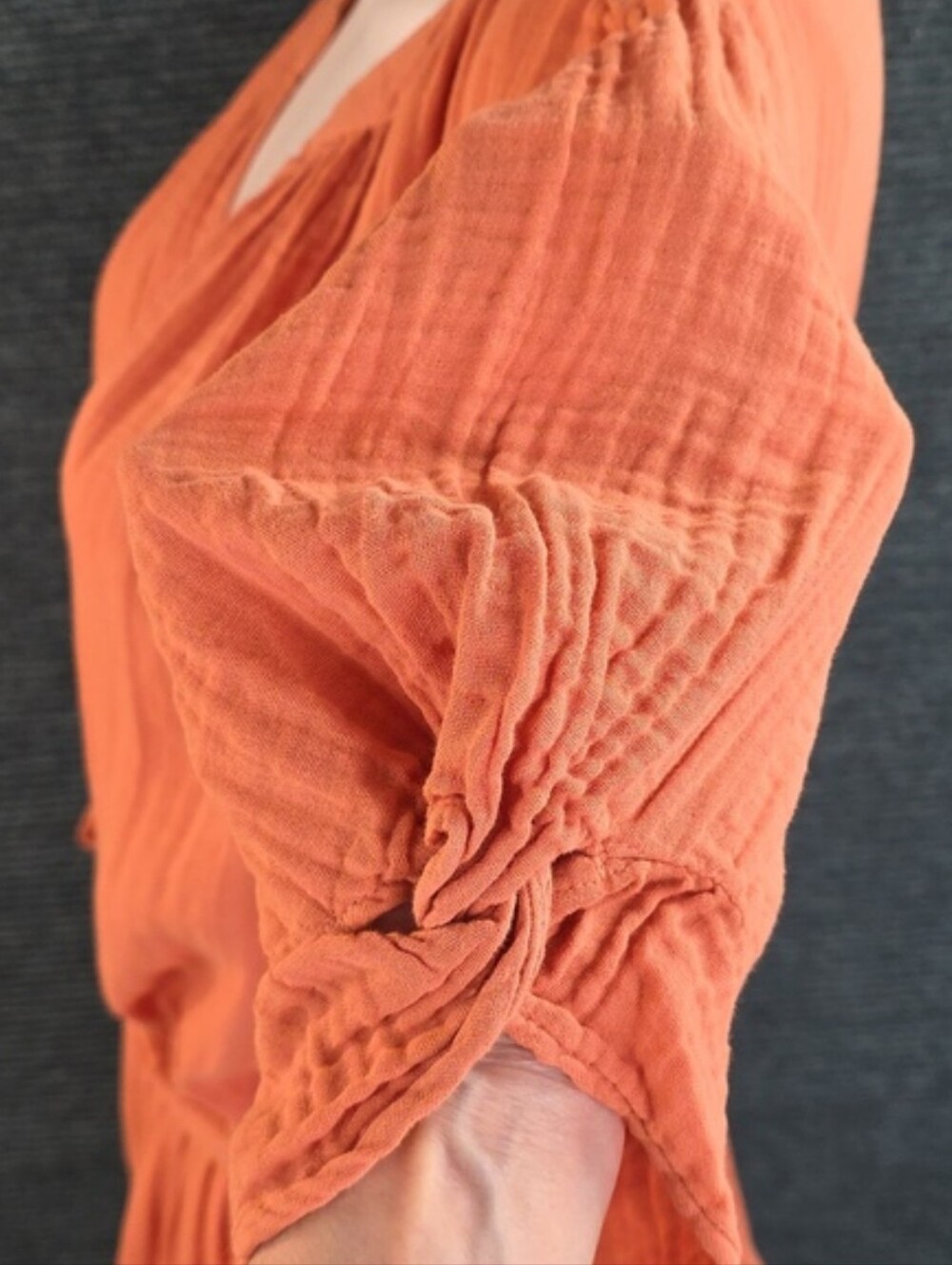 Velvet By Graham & Spencer Bella Mini-Dress In Peach, Rare Color!! - Picture 13 of 15